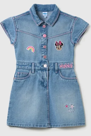 OVS Vestito In Con Patch E Ricamo Minnie, Bambina