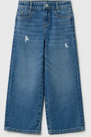 OVS Jeans Culotte Con Borchie E Abrasioni, Bambina