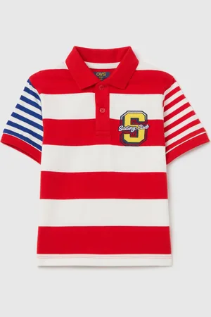 OVS Polo In Fantasia A Righe Con Patch "sailing Club", Bambino