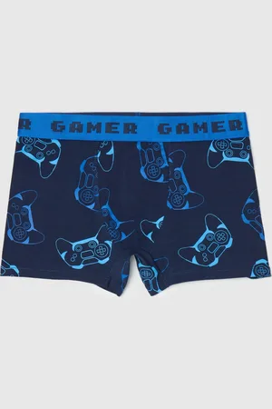 OVS Boxer In Cotone Stretch Con Stampa Gamers, Bambino