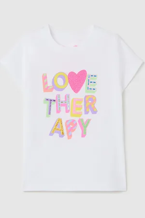 Love Therapy T-shirt Stampa E Applicazioni , Bambina