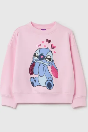 OVS Felpa Con Paillettes E Stampa Stitch, Bambina