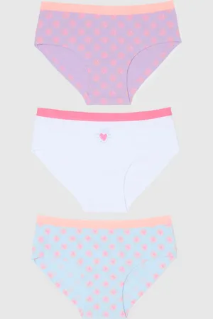 OVS Tripack Culotte Con Stampa Cuori, Bambina