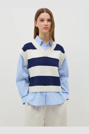 OVS Gilet Chiuso A Righe, Donna
