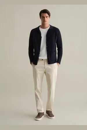 PIOMBO Cardigan In Cotone Con Colletto, Uomo