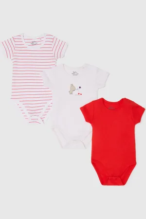 FAGOTTINO Tripack Body A Maniche Corte In Cotone, Neonata