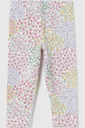 FAGOTTINO Legging Floreali In Cotone Stretch, Bambina