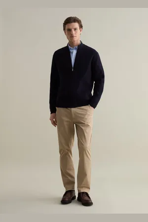 PIOMBO Cardigan Full-zip A Collo Alto, Uomo