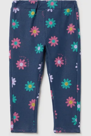 FAGOTTINO Jeggings Con Stampa Fiori "lucky Flower", Bambina