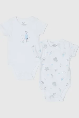 FAGOTTINO Bipack Body In Cotone Bio Con Stampa Animaletti, Neonato