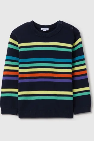 FAGOTTINO Pullover In Cotone A Righe, Bambino
