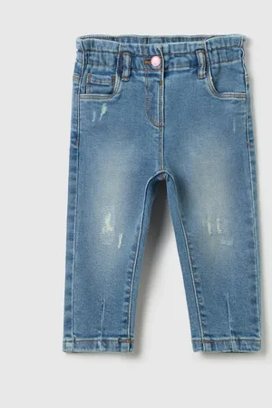 FAGOTTINO Jeans Baggy Fit Cinque Tasche Con Abrasioni, Bambina