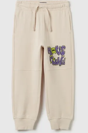 OVS Joggers In Cotone Con Coulisse E Stampa, Bambino