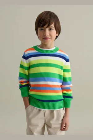 OVS Pullover In Fantasia A Righe Multicolore, Bambino