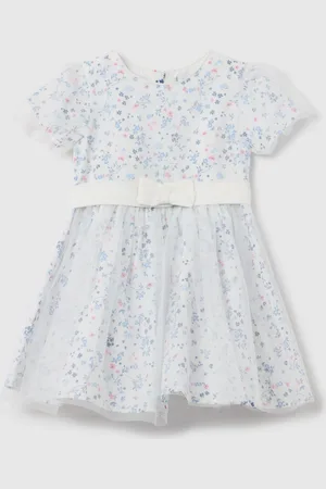 FAGOTTINO Abito In Fantasia Floreale Con Tulle, Bambina