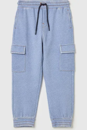 OVS Joggers Cargo Effetto Denim Con Coulisse, Bambino