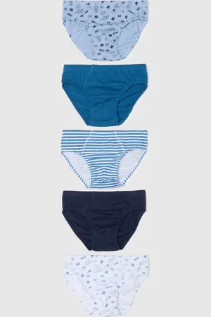 OVS Set Cinque Slip In Cotone Righe E Stampa, Bambino