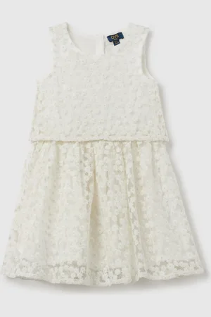 OVS Abito Smanicato Con Ricamo Fiori, Bambina