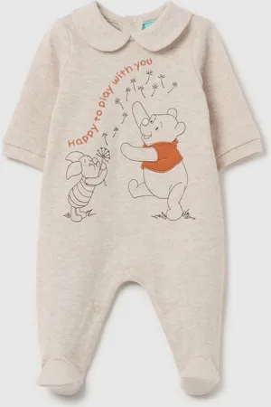 OVS Tutina In Cotone Con Piedini Ricamo Winnie The Pooh, Unisex