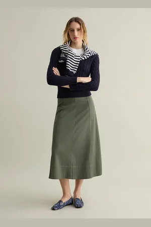 PIOMBO Pullover A Trecce Con Scollo A V, Donna