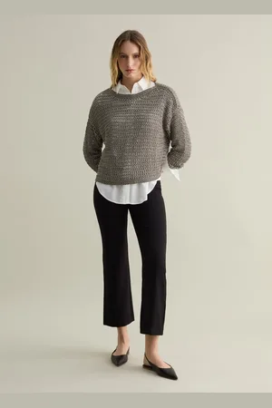 PIOMBO Maglia Traforata Con Lavorazione Stitch, Donna