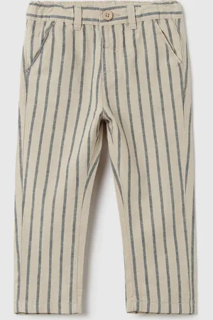 FAGOTTINO Pantaloni A Righe In Lino E Cotone, Bambino