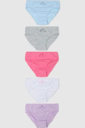 OVS Set Cinque Slip In Cotone Con Stampa Gatto Addormentato, Bambina