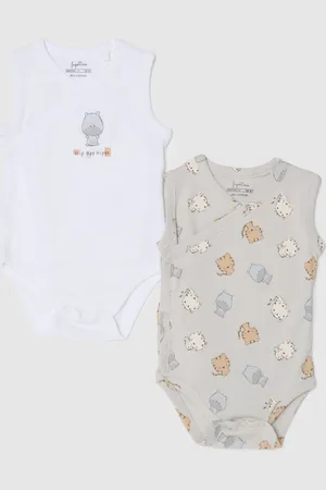 FAGOTTINO Bipack Body In Cotone Bio Con Scollo A V, Unisex