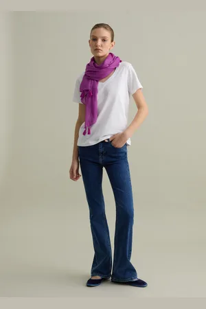 PIOMBO T-shirt In Cotone Con Scollo A V, Donna
