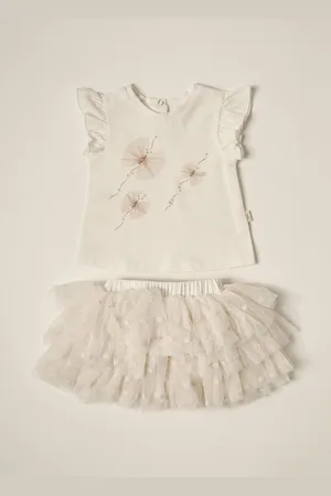 OVS Set T-shirt + Gonna In Tulle Iana Neonata
