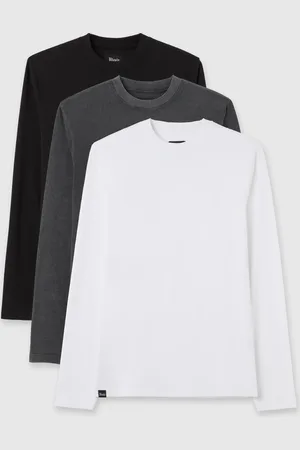 UTOPJA Tripack Everyday Longsleeve Regular Fit, Uomo