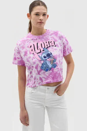 OVS T-shirt Tie Dye Stampa Stitch, Donna