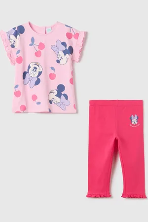 Disney Jogging Set Con Rouches E Stampa Minnie, Bambina
