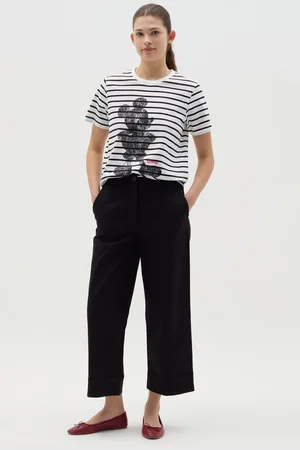OVS OVS , T-shirt A Righe Con Stampa Topolino, Donna