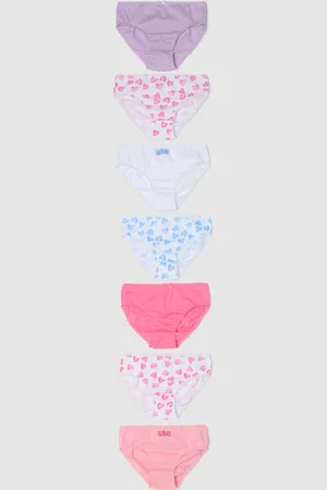 OVS Multipack Sette Slip In Cotone Con Stampa, Bambina