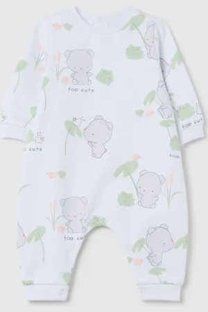 FAGOTTINO Tutina In Cotone Con Stampa Orsetto, Unisex