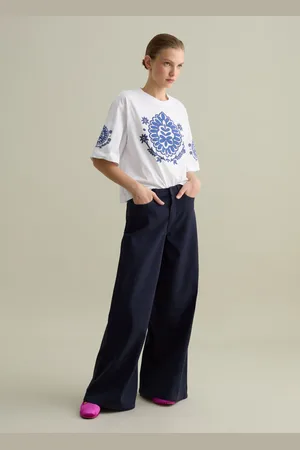 PIOMBO T-shirt Stampa Disegno Etnico, Donna