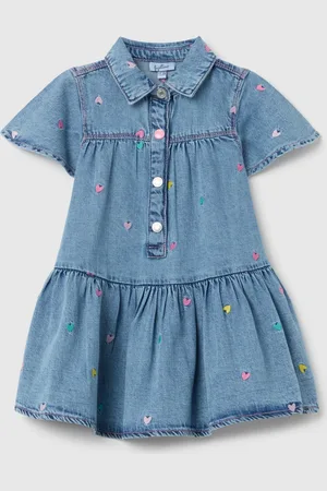 FAGOTTINO Abito In Con Balza E Ricamo Cuori, Bambina