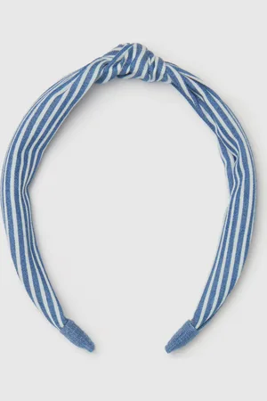 OVS OVS , Cerchietto Per Capelli Con Nodo A Righe Bianco E Blu, Donna