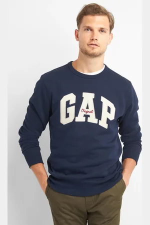GAP Felpa Girocollo Con Patch Logo E Ricamo, Uomo