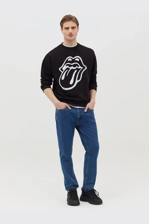 J MUSIC MATTER Felpa Oversize Stampa The Rolling Stones, Uomo