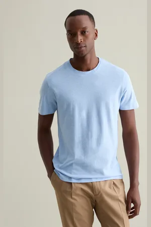 PIOMBO T-shirt Girocollo In Lino E Cotone, Uomo