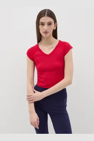 OVS T-shirt Tinta Unita Con Scollo A V, Donna