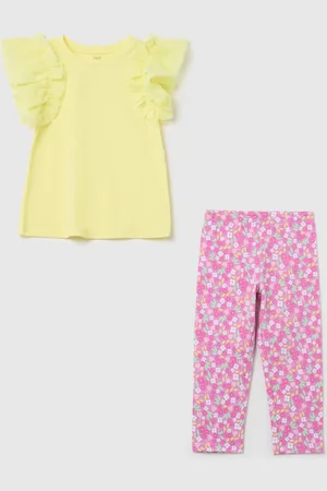 OVS Jogging Set In Cotone Con Volant E Stampa, Bambina