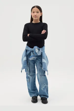 OVS Jeans Cargo Con Stampa Cuore, Bambina