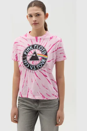 J MUSIC MATTER T-shirt Tie Dye Con Stampa Pink Floyd, Donna