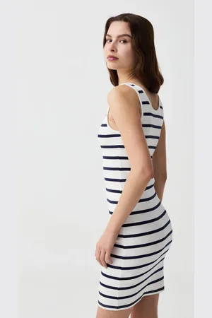 OVS OVS , Vestito Essential Corto Smanicato A Righe, Donna