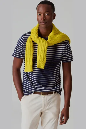 PIOMBO T-shirt In Cotone Fantasia A Righe, Uomo