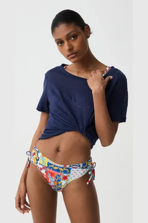 OVS OVS , Slip Bikini Con Coulisse Stampa Maioliche, Donna