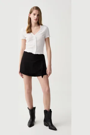 OVS Skort In Lino E Viscosa, Donna